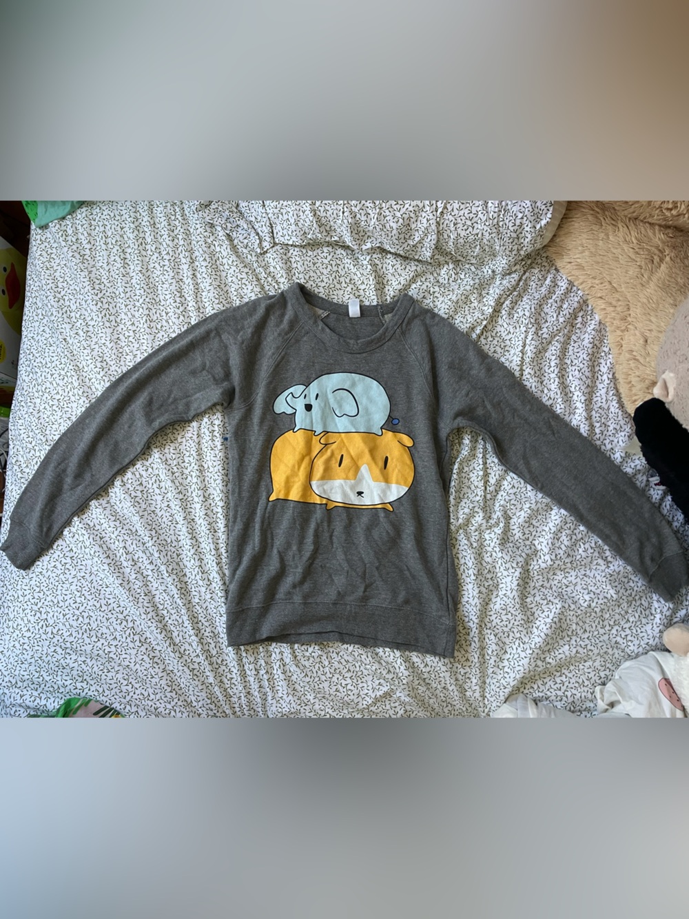 Little Elephant and Guinea Pig Crewneck Sweatshirt